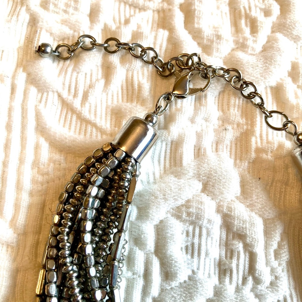Multi-Strand Silver Necklace - Picture 5 of 9
